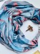 Дизайнерська хустка My Scarf "Блакита перлина" 90 на 90 см пофарбована амазонітом - изображение 3