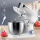 Кухонный тестомес Hoffmans HM-8080 многофункциональный с 3 насадками планетарный миксер 1200W Белый - изображение 10
