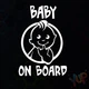 Наклейка "Baby on Board - Малюк" 14х20 см Біла (009) - изображение 2