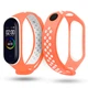 Силиконовый ремешок Nike style для фитнес-браслета Xiaomi Mi Band 3/4 Оранжевый с белым + металическая кнопка (MRKQ0112) - изображение 2