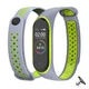 Силиконовый ремешок Nike style для фитнес-браслета Xiaomi Mi Band 3/4 Серый с желтым + металическая кнопка (mrk2455) - изображение 1