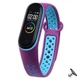 Силиконовый ремешок Nike style для фитнес-браслета Xiaomi Mi Band 3/4 Фиолетовый с голубым + металическая кнопка (mrk2452) - изображение 1