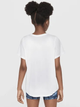 Дитяча футболка для дівчинки Nike G Nk Df One Std SS Top Hbr FZ5600-100 122-128 XS Біла (197596414424) - зображення 2