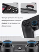 Накладки на стики Honson 2 шт для геймпадов Sony DualShock 4 / DualSense 5 / Xbox One / Xbox Series Черно-голубые - изображение 3