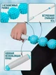Ролик массажный для йоги Massage stick AND 5284 3 шарика ПП ПВХ 41 см - изображение 1