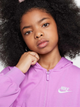 Підліткова толстовка з капюшоном для дівчинки Nike G Nsw Fz Hdy Jsy Lbr FN8595-532 158-170 XL Світло-фіолетова (197859851430) - зображення 4