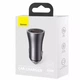 Автомобільний зарядний пристрій Baseus Golden Contactor Max Dual Fast Charger Car Charger U+C 60W Dark Gray - зображення 7