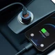 Автомобільний зарядний пристрій Baseus Golden Contactor Max Dual Fast Charger Car Charger U+C 60W Dark Gray - зображення 6
