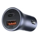Автомобильное зарядное устройство Baseus Golden Contactor Pro Dual Car Charger U+C 40W (With Cable Type-C/ iP 1m) Dark Grey - изображение 3