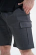 Мужские шорты карго с карманами стрейч-котон графитовые летние M - изображение 5