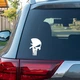 Наклейка "Череп з автоматом Punisher " 14х20 см Біла (014) - изображение 2