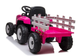 Трактор на акумуляторі Lean Toys XMX611 з причепом Рожевий (5903802452020) - зображення 6