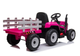 Трактор на акумуляторі Lean Toys XMX611 з причепом Рожевий (5903802452020) - зображення 10