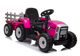 Трактор на акумуляторі Lean Toys XMX611 з причепом Рожевий (5903802452020) - зображення 14