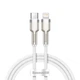 Кабель Baseus Cafule Metal Type-C to Lightning PD 20W 1м White (CATLJK-A02) - изображение 1