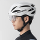 Kask rowerowy Rockbros z szybka, odpinane okulary z ochrona UV Matowy Bialy (5907769373367) - obraz 7