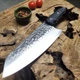 Шеф-нож Кирицуке 19 см Кованый японский кухонный нож повара с рукоятью из углеродного волокна - изображение 7