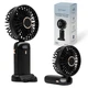 Вентилятор ручной с аккумулятором, дисплеем и ремешком Led Digital Display Fan N15 Black - изображение 2