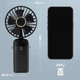 Вентилятор ручной с аккумулятором, дисплеем и ремешком Led Digital Display Fan N15 Black - изображение 4