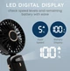Вентилятор ручной с аккумулятором, дисплеем и ремешком Led Digital Display Fan N15 Black - изображение 5
