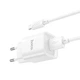 Сітчасте зарядне пристрій Hoco C145A 1USB/18W/QC3.0 + (USB - MicroUSB) Білий - зображення 5