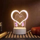 3D ночник Сердце на батарейках и USB, 21х11см/3D светильник/led светильник/Настольная 3д лампа - изображение 5