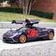 Машинка Pagani Huayra Dinastia игрушка моделька металлическая коллекционная 20 см Темно-фиолетовый (9937559) - изображение 6