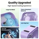 Вентилятор TOPK K52 USB, 8.5cm, 3 скорости, USB 5V 1m, 5W, 360град. purple - изображение 4