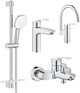 Набір змішувачів для ванни та кухні Grohe Eurosmart Tempesta 110 Cube (UA123248M3) - изображение 1