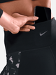 Спортивні легінси для фітнесу високі жіночі Nike W Nk One Df Hr 7/8 Tight Aop HJ1103-010 S Чорні (197602811544) - зображення 4