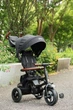Трехколесный детский складной велосипед-биговел Tri-Cycle RITO DELUXE 5-в-1 черный прогулочный трансформер от 12 месяцев с родительской ручкой защитным козырьком и надувными колесами 10″ - изображение 12