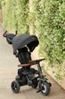 Трехколесный детский складной велосипед-биговел Tri-Cycle RITO DELUXE 5-в-1 черный прогулочный трансформер от 12 месяцев с родительской ручкой защитным козырьком и надувными колесами 10″ - изображение 8