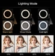 Кольцевая LED‑лампа NNSD‑260, диаметром 26 см, 12 режимов света 3000–6500 K, Черный (NNSD260) - изображение 4