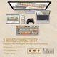 Клавиатура AJAZZ AK820 MAX Beige Беспроводная Механическая (2.4G/Bluetooth/USB type-c) RGB Подсветка С Поддержкой HOT-SWAP - изображение 3
