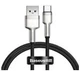 Кабель Baseus Cafule Metal Data Type-C 66W (2m) CAKF000201 чорний - зображення 2