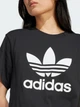 Футболка женская Adidas Originals Adicolor Trefoil IU2422 M Черная с белым (4066757225413) - изображение 4