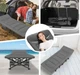 Туристическая раскладушка с матрасом и чехлом до 120 кг LEOBRO 190x70x35 см с прочной стальной рамой для туризма отдыха на природе в кемпинге или даче Серый - изображение 2