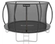 Детский высококачественный садовый Батут LEOBRO Premium Pro 8FT BLACK с внутренней защитной сеткой и лестницей 252 см Черный - изображение 2