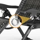 Розкладне крісло-шезлонг LEOBRO Zero Gravity 165х66х77 см до 120 кг з підголівником з міцного сталевого каркасу та ротангу для туризму відпочинку на природі в кемпінгу чи дачі Сірий - зображення 3