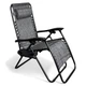 Раскладное кресло-шезлонг LEOBRO Zero Gravity Grey 173x64x110 см до 120 кг с подголовником и держателем для туризма отдыха на природе в кемпинге или даче Серый - изображение 1