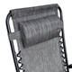 Раскладное кресло-шезлонг LEOBRO Zero Gravity Grey 173x64x110 см до 120 кг с подголовником и держателем для туризма отдыха на природе в кемпинге или даче Серый - изображение 6