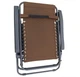 Раскладное многофункциональное кресло-шезлонг 177×64×110 см до 120 кг LEOBRO Zero Gravity Brown с подголовником и подстаканником для отдыха на природе пляже в кемпинге или даче Коричневый - изображение 3