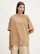 Футболка хлопковая оверсайз длинная женская Adidas Originals Essentials Boyfriend JW5081 XS Бежевая (4068807545809) - изображение 6