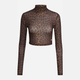 Гольф-водолазка жіноча Adidas Originals Leopard JW2772 XL Коричнева (4068811953812) - зображення 6