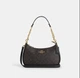Жіноча сумка Coach Teri Shoulder Bag In Signature Canvas CV933 чорно-коричнева - зображення 1