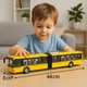 Автобус гармошка City Service жовтий 44 см WY913A/1 — інерційна іграшка з музикою та світлом - зображення 2