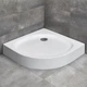 Піддон для душової кабіни RADAWAY PatmosCompact 80x80x16см напівкруглий акрил без сифону білий 4S88155-05 - зображення 2