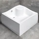 Піддон для душової кабіни RADAWAY Korfu 90x90x48.5см квадратний акрил без сифону білий 4C99400-03 - зображення 2