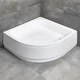 Піддон для душової кабіни RADAWAY Samos 80x80x29.5см напівкруглий акрил без сифону білий 4S88300-03 - зображення 2