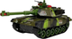Czołg zdalnie sterowany Lean Toys ze światłami, odgłosami oraz strzelaniami 2.4 Ghz Zielony (7541) (5904665996515) - obraz 3